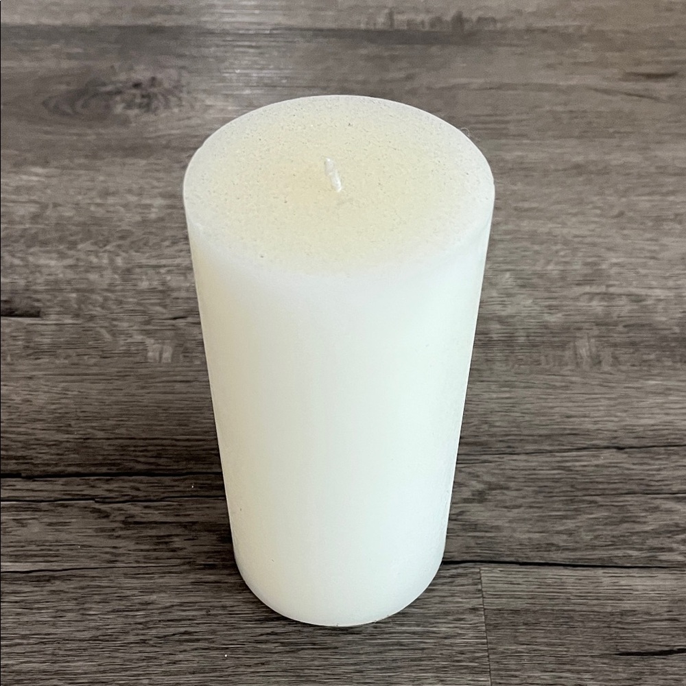 Elegant Cream Pillar Candle